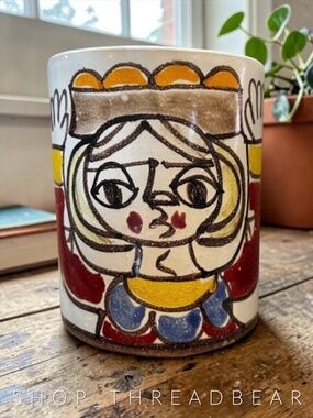 Rare! [De Simone] Vintage 60s Italian Coffee Mug | Artist Signed | Made in Italy